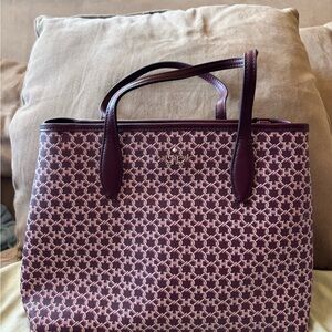 Kate Spade Purple and White Tote Bag